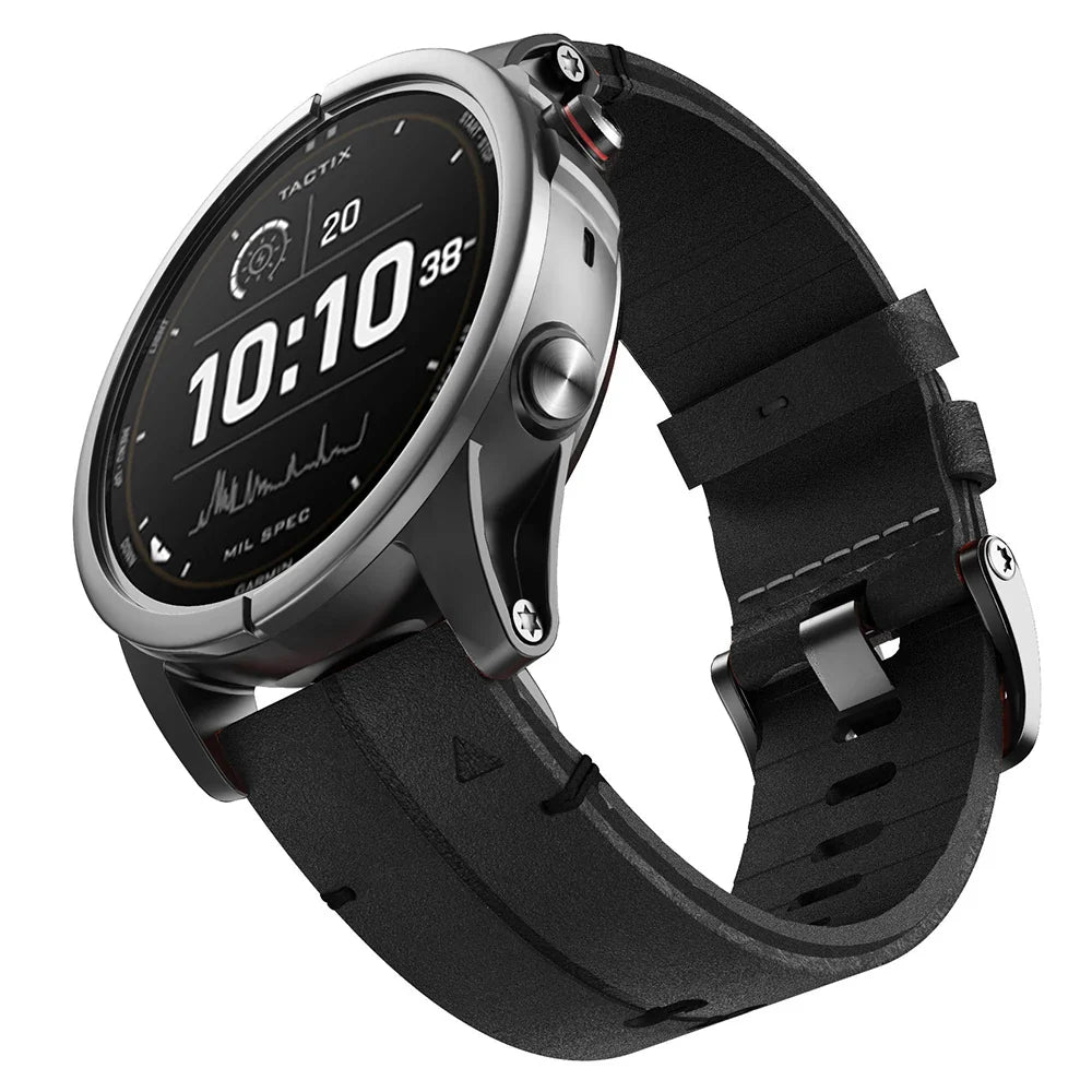 Quick-Fit armband | 26mm (äkta läder & titan) - 2 färger