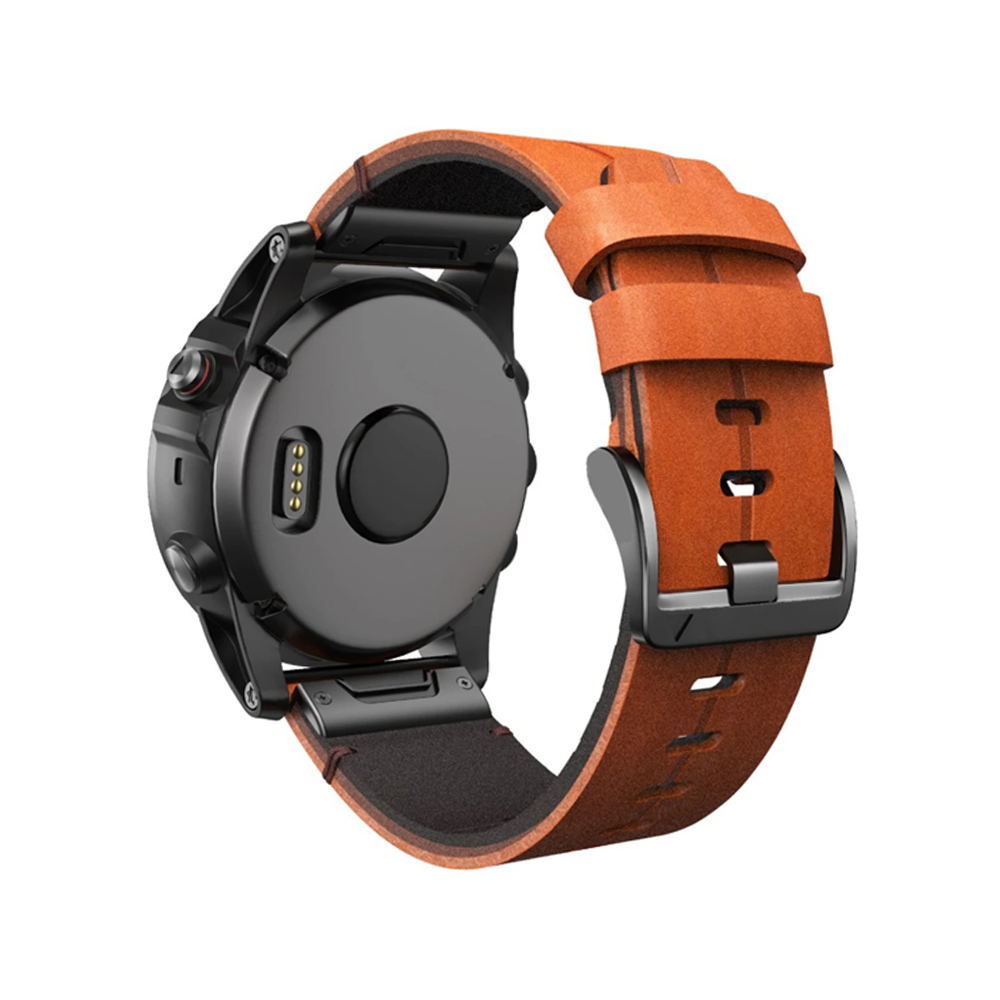 Quick-Fit armband | 22mm (äkta läder & titan) - 2 färger