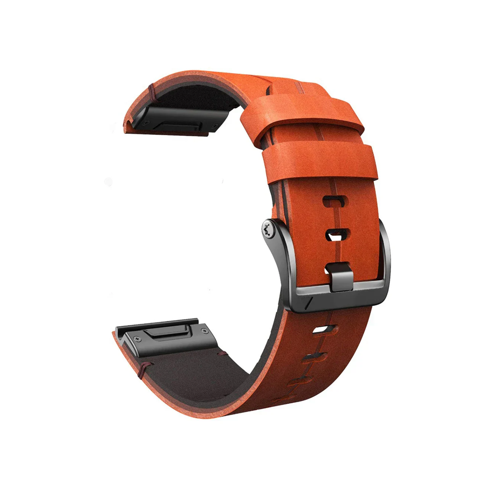 Quick-Fit armband | 22mm (äkta läder & titan) - 2 färger
