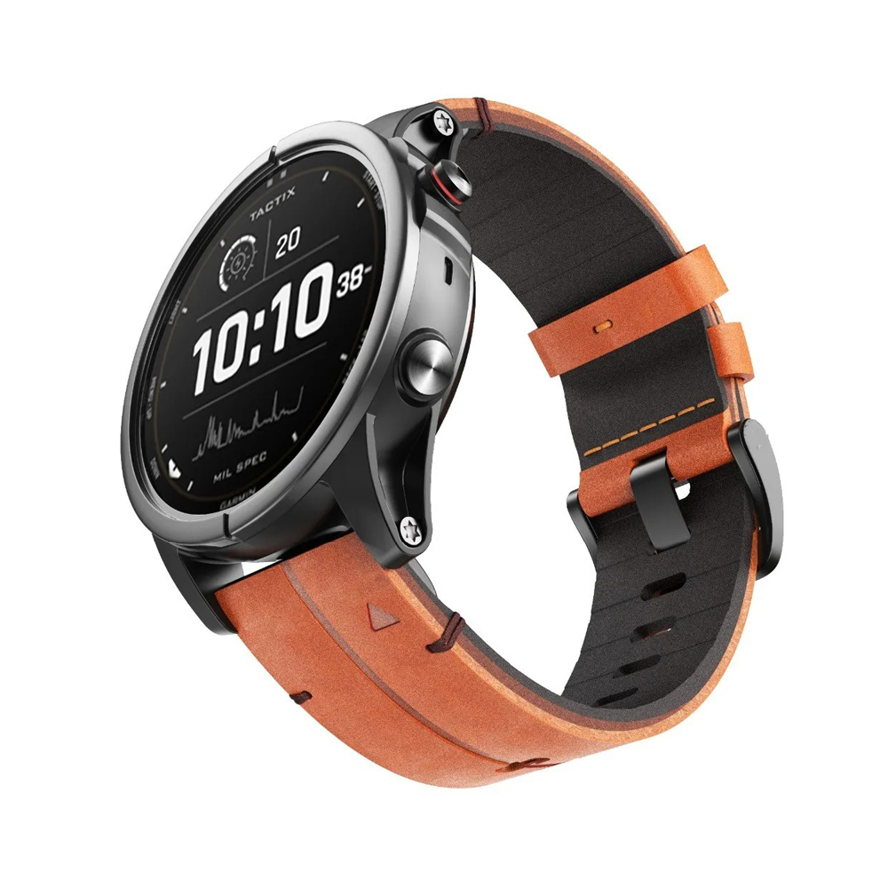 Quick-Fit armband | 26mm (äkta läder & titan) - 2 färger